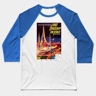 Classic Science Fiction Movie Poster - First Spaceship on Venus Baseball T-Shirt